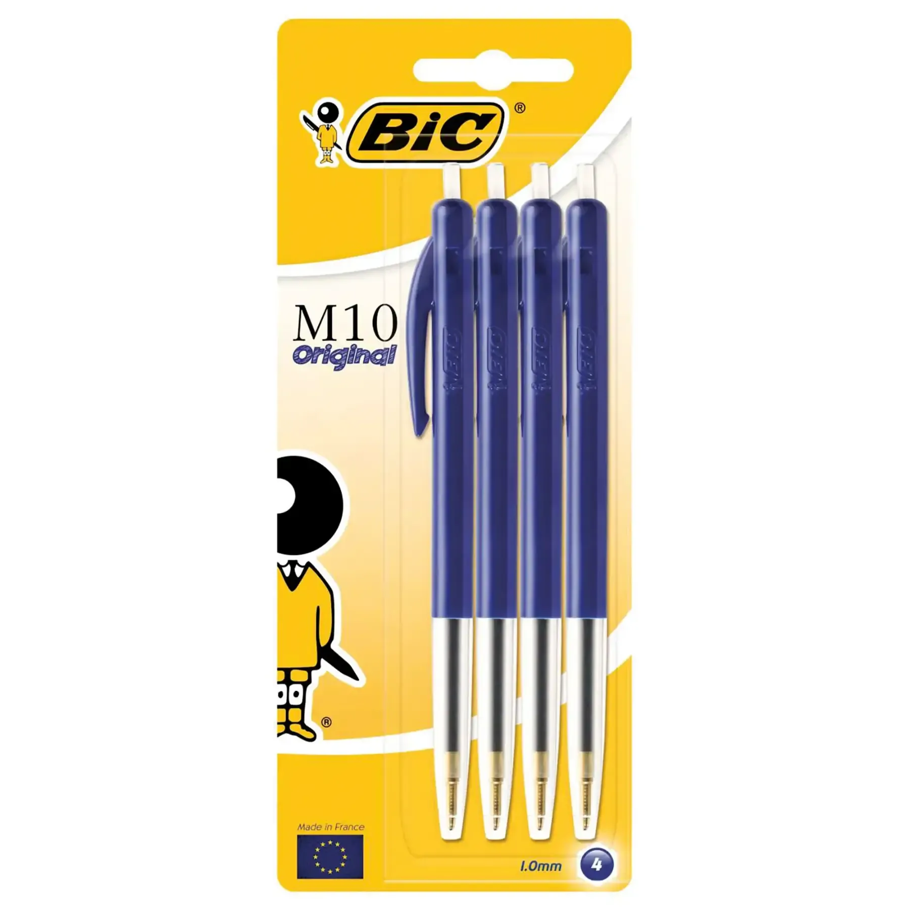 4 Stylos à bille bleu M10 Original