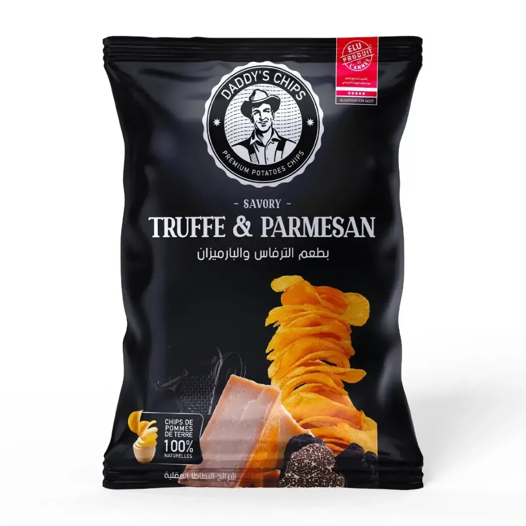 Chips de pomme de terre naturelle truffe et parmesan