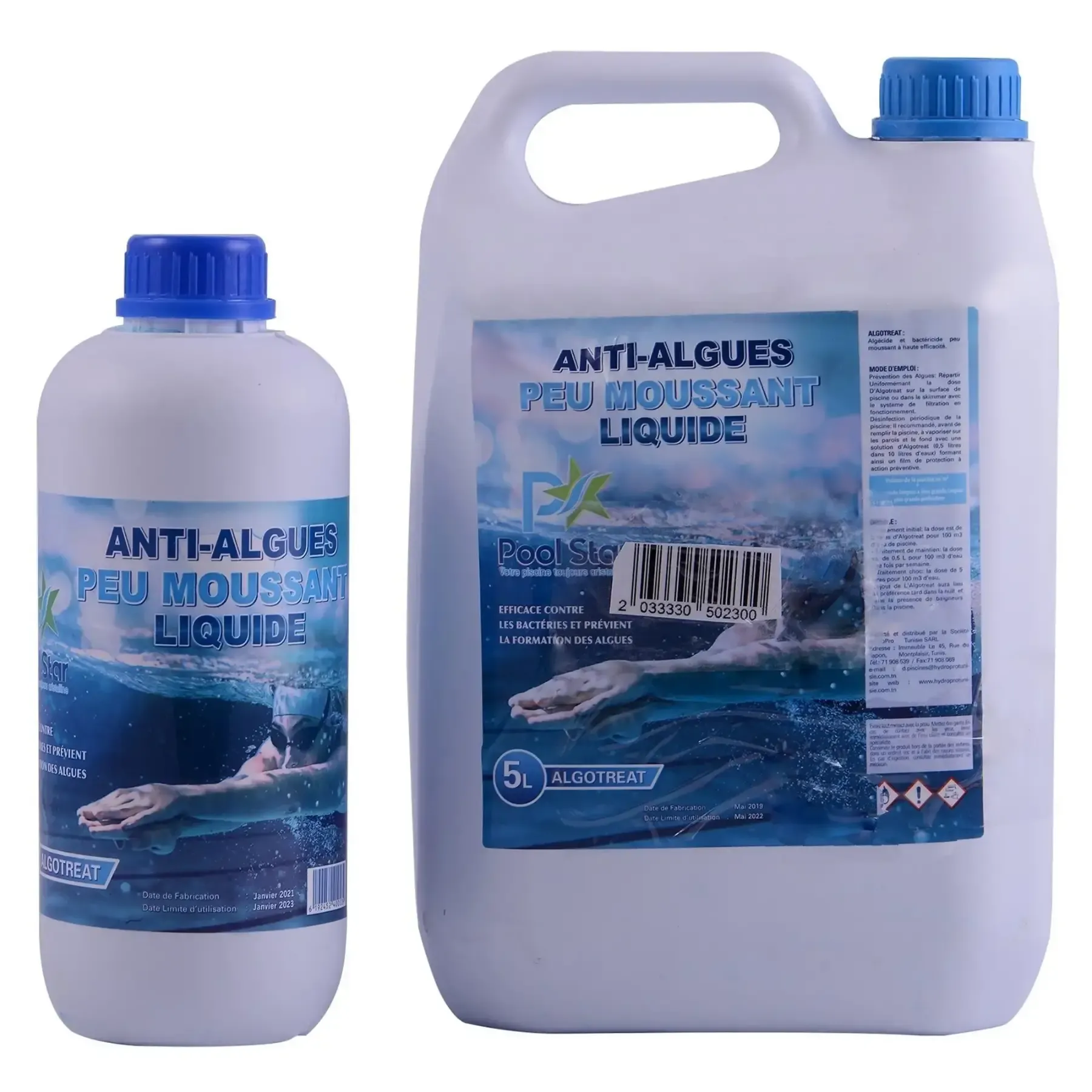 Anti-algues peu moussant liquide
