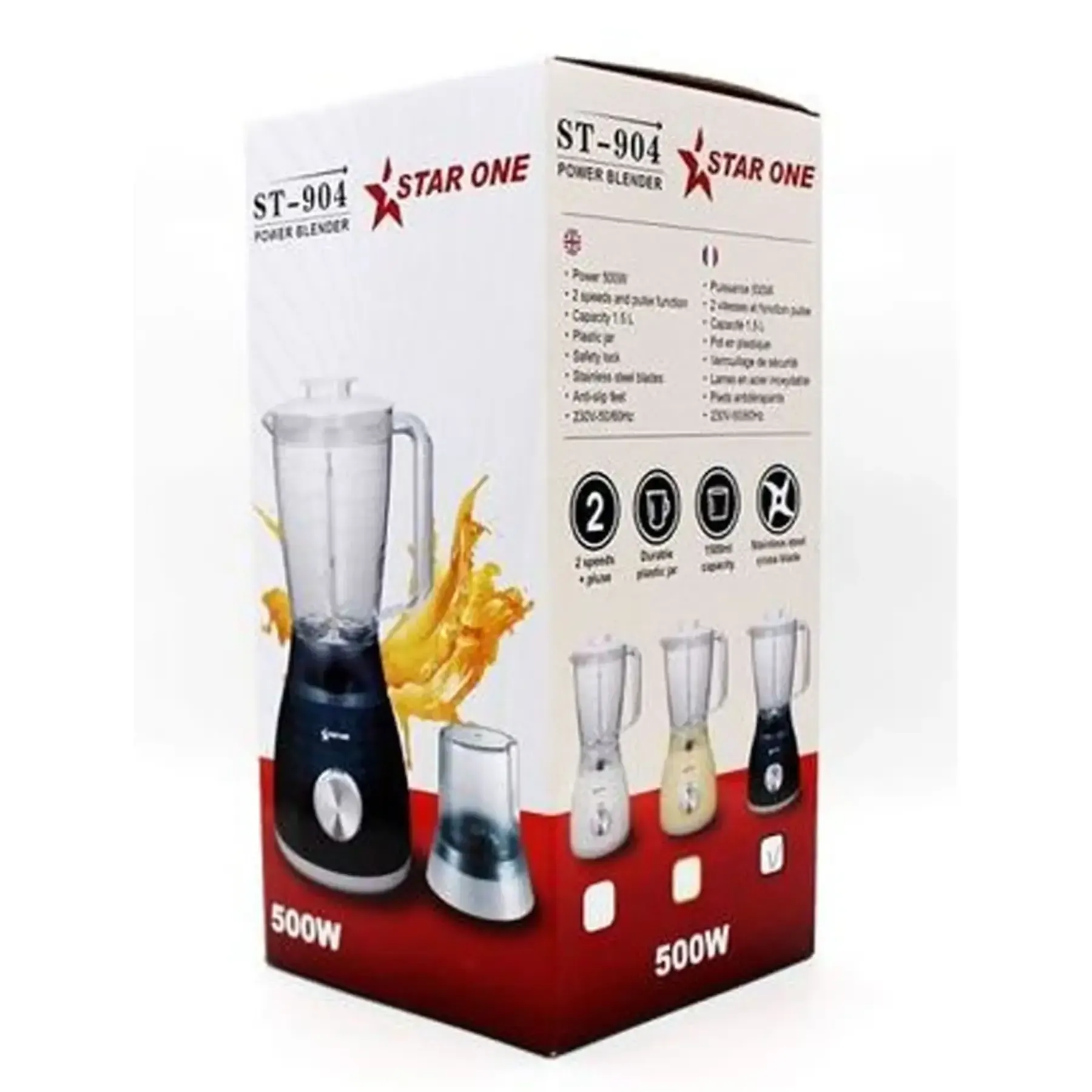 Blender 2 en 1 500 W Blanc