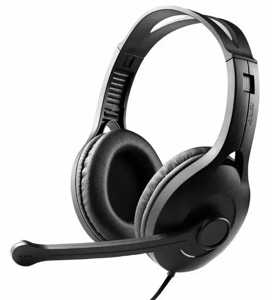 Micro Casque Filaire USB Noir