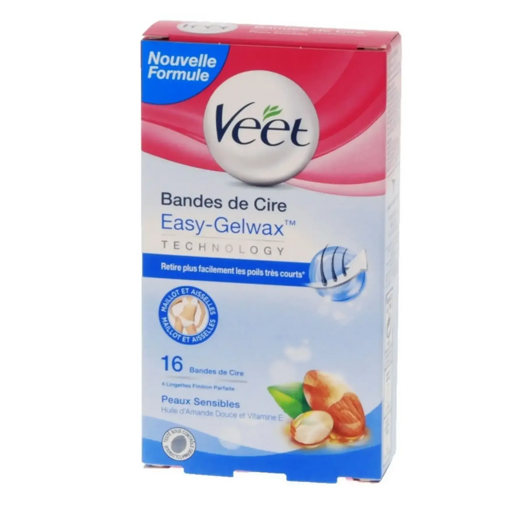 Bandes de cire dépilatoire peaux sensibles