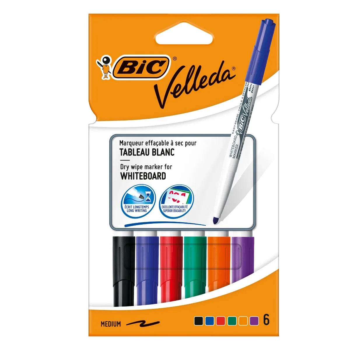 de 6 marqueurs effaçables BIC