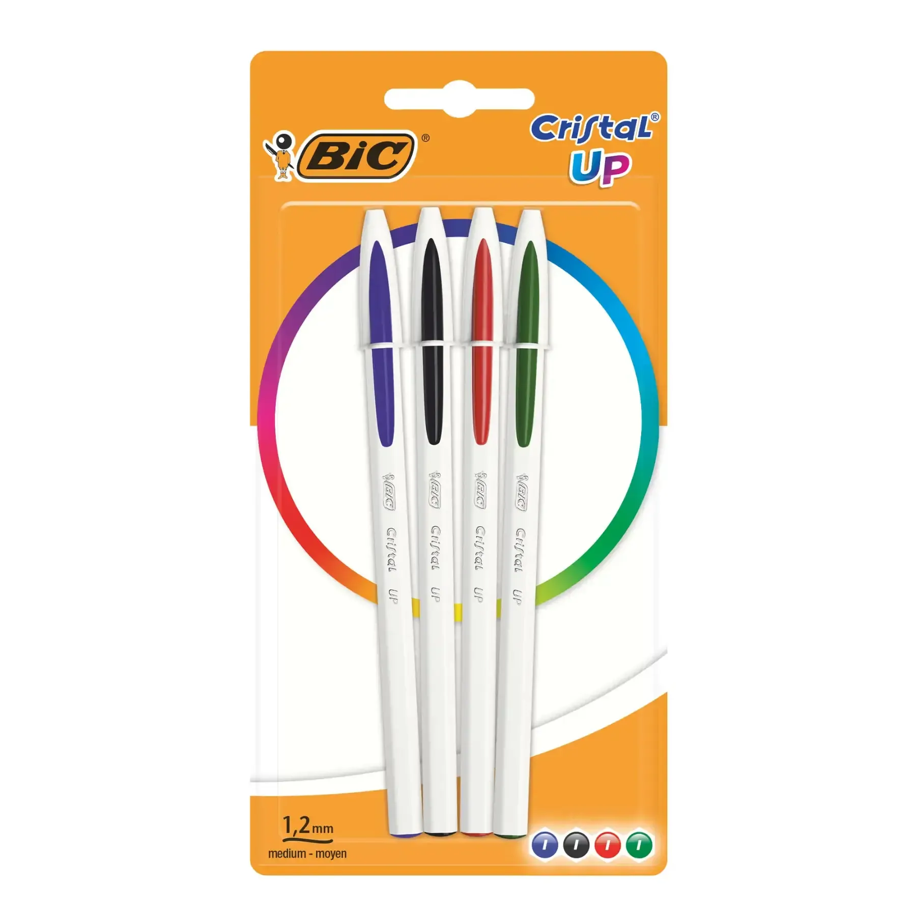 de 4 stylos à bille BIC Cristal Up