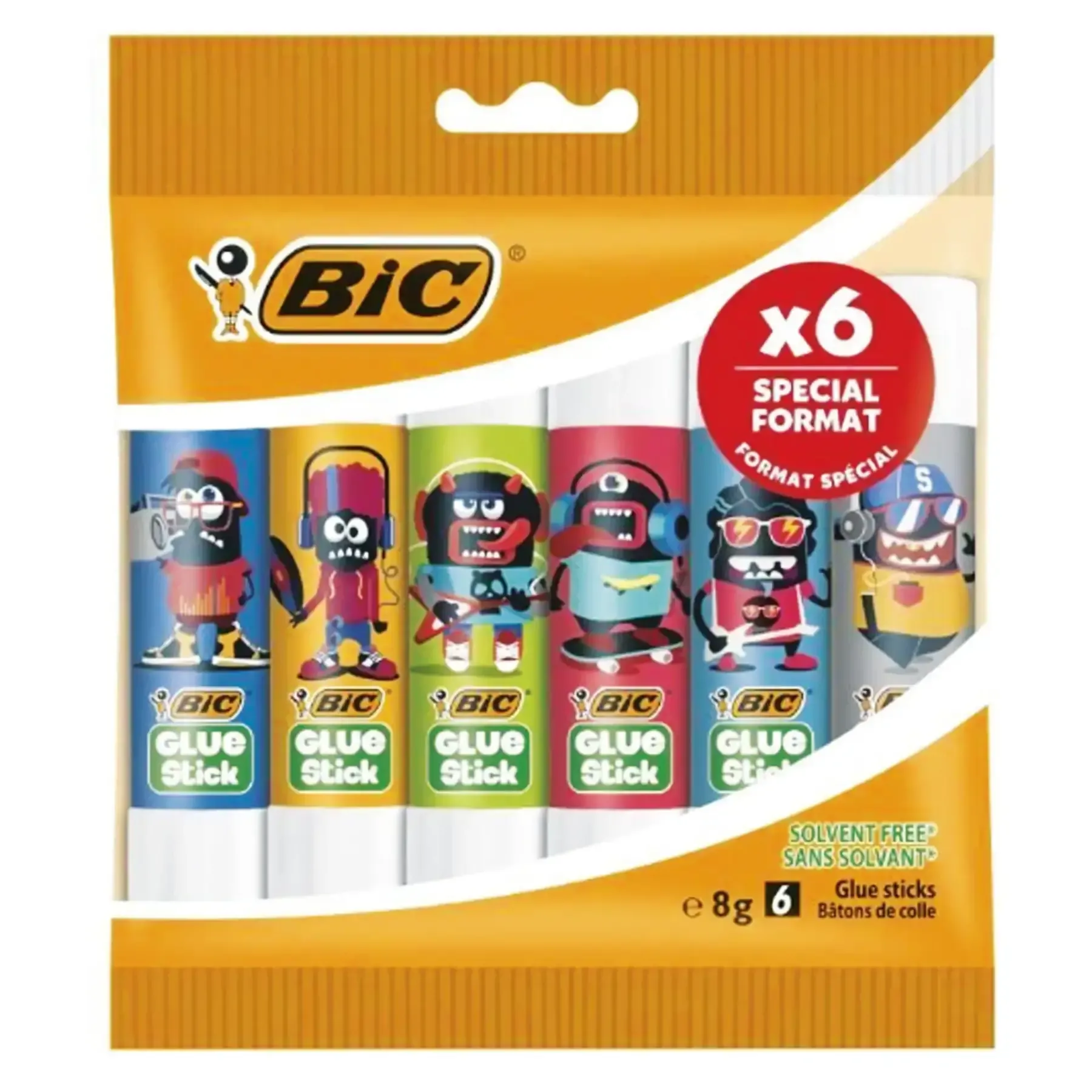 6 Bâtons de colle décorées - Glue stick