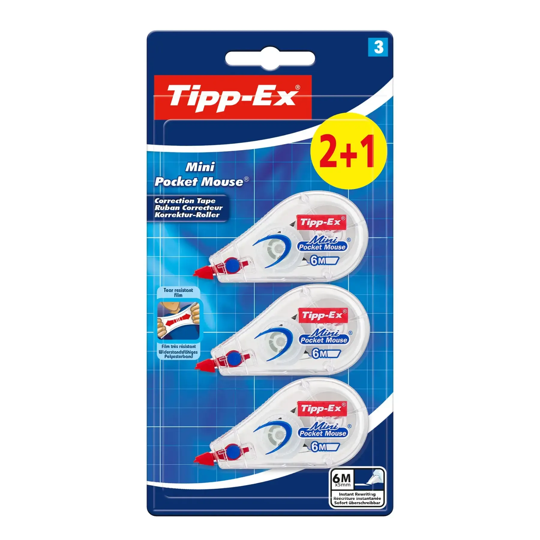 de 3 rubans correcteurs BIC Mini Pocket Mouse