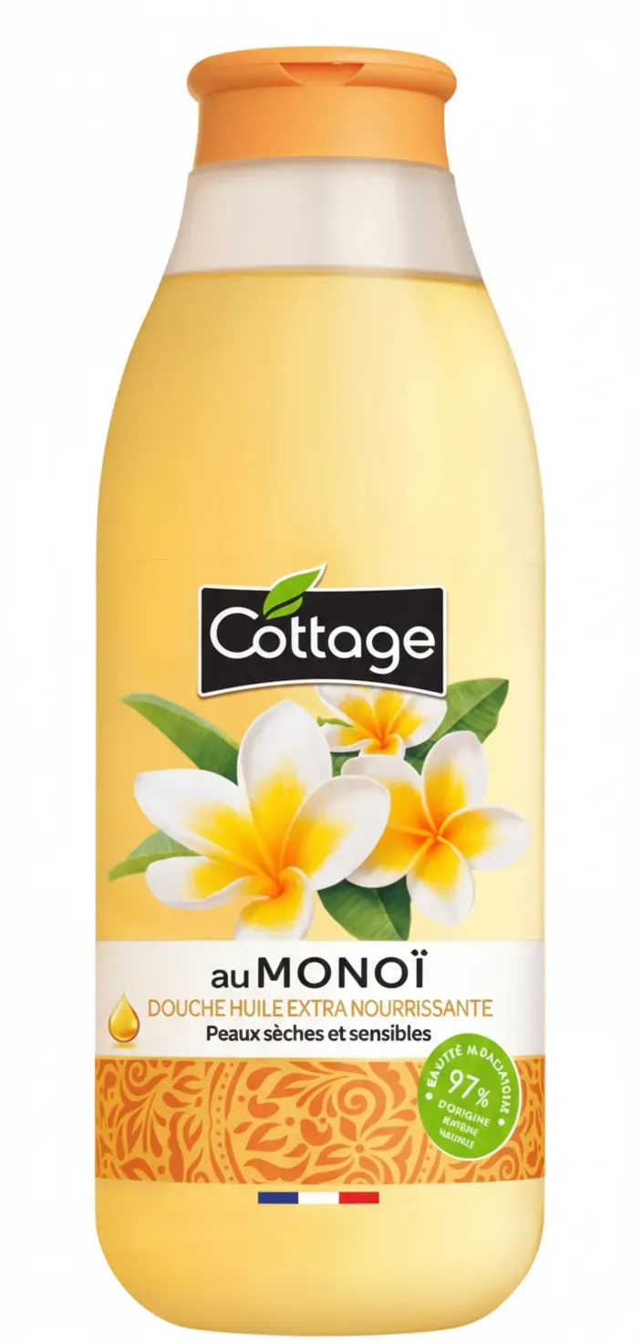 Gel douche à l'huile de monoï