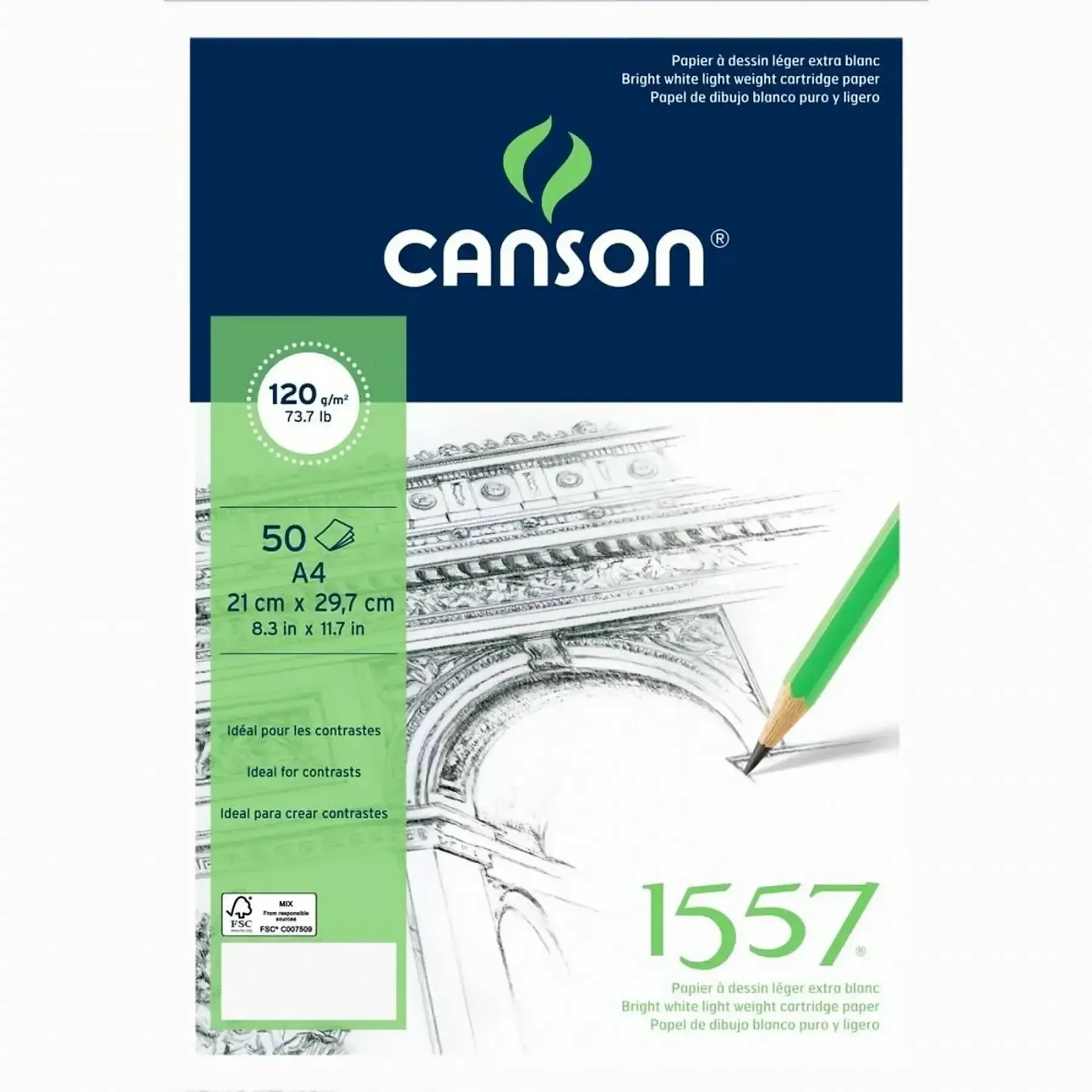 Papier à dessin Grain Léger Blanc - Canson