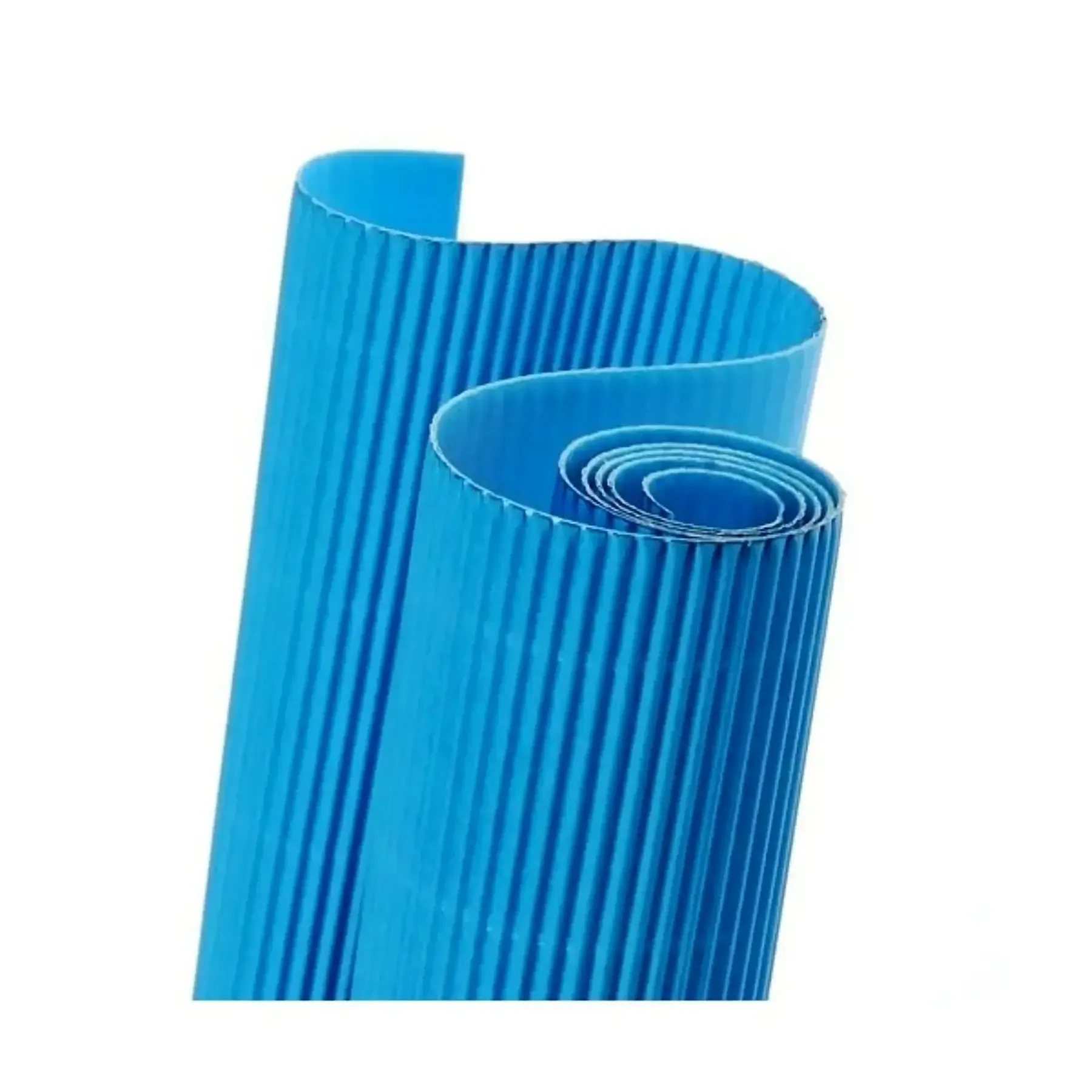 Papier carton ondulé couleur turquoise