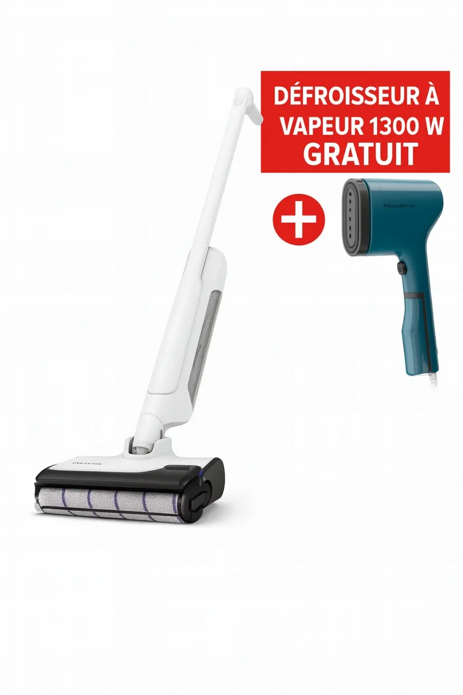 Aspirateur Balai sans fil 200W Blanc