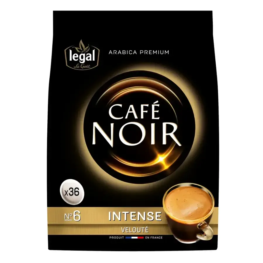 Dosettes de café noir Intense N°6 