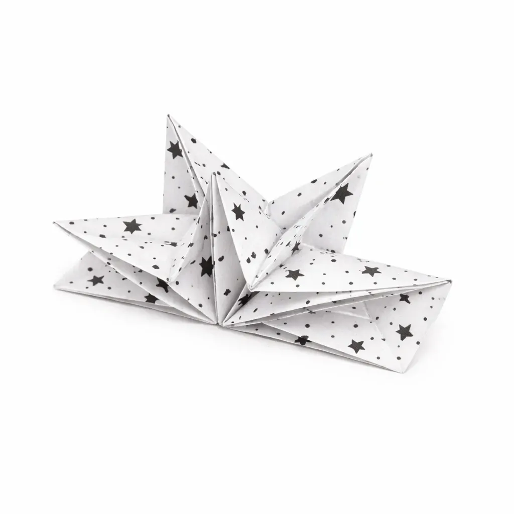 Lot de 12 Serviettes prépliée Étoile Noir