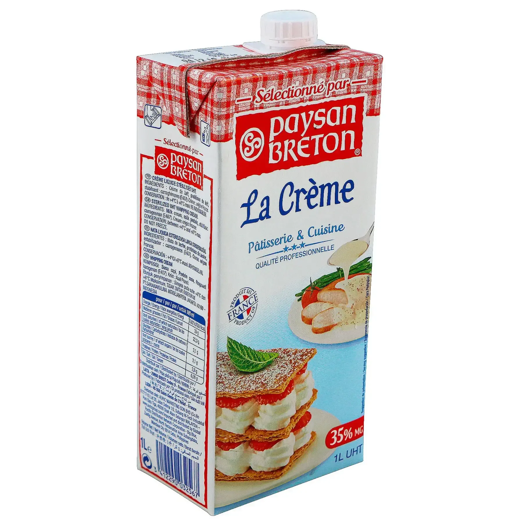 Crème fouettée pâtisserie et cuisine 