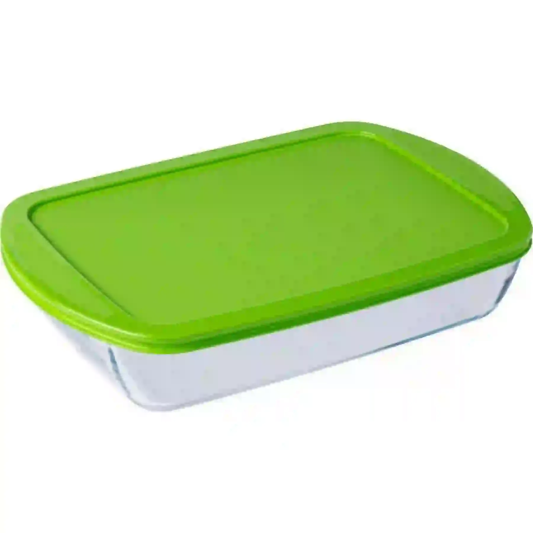 Plat rectangulaire avec couvercle vert