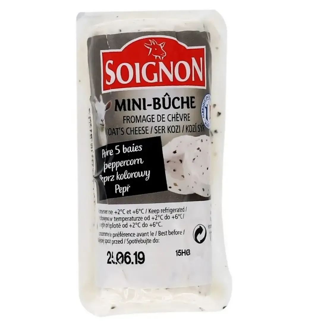 Mini bûche de chèvre au poivre