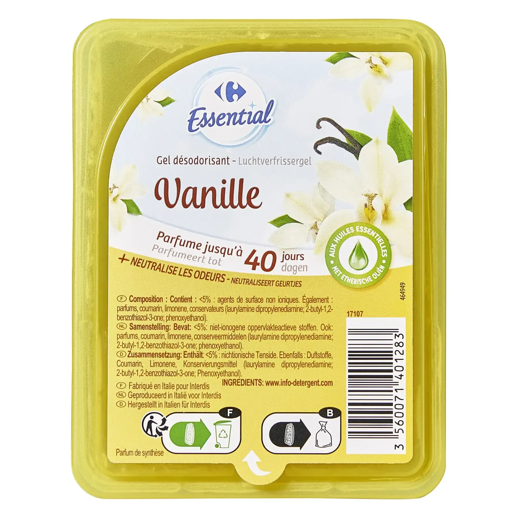 Gel désodorisant vanille