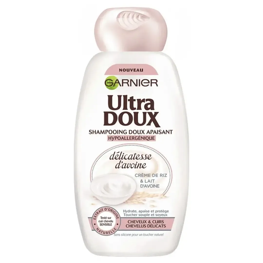 Shampooing doux apaisant crème de riz et lait d'avoine