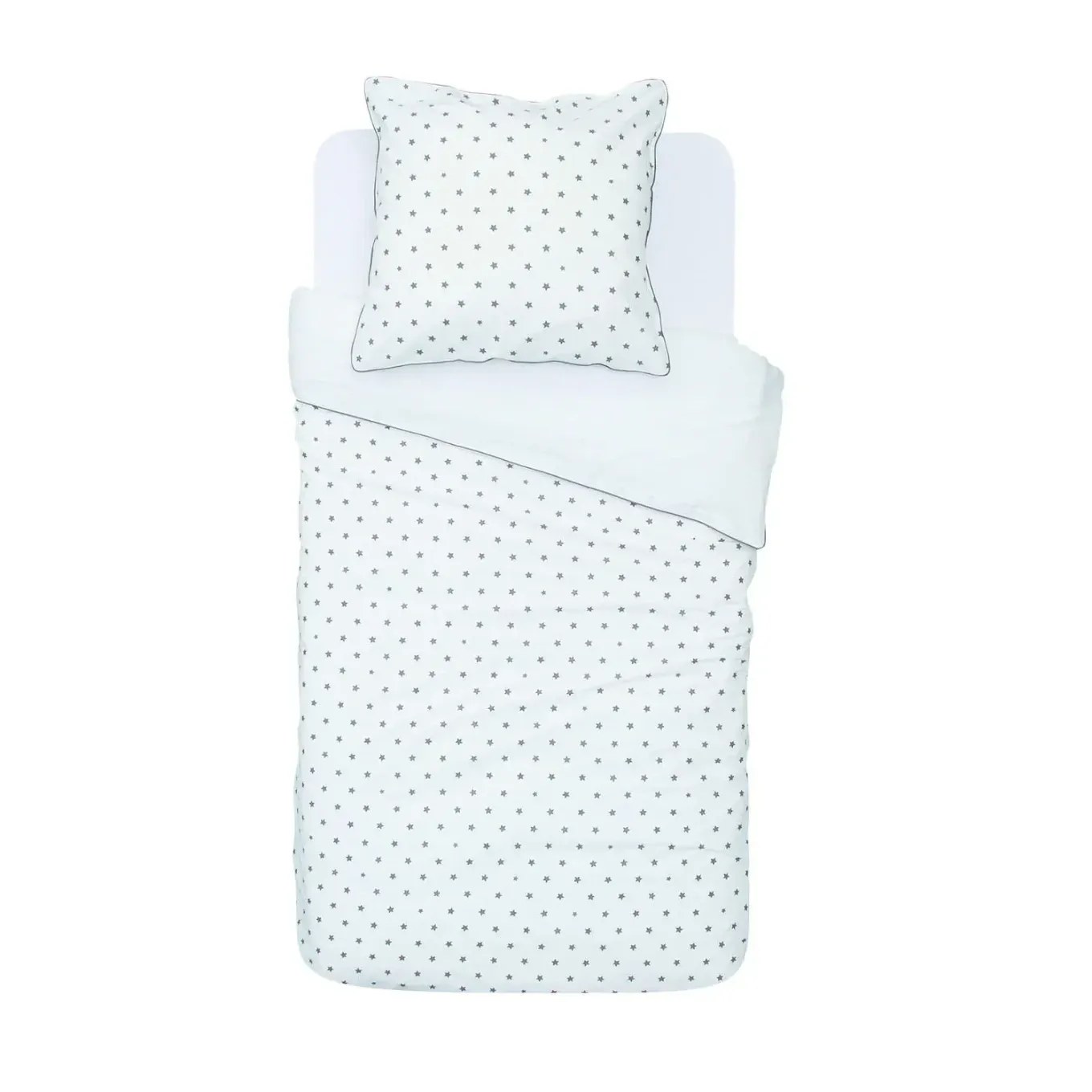 Parure de lit Blanc étoile 100% Coton 1 place