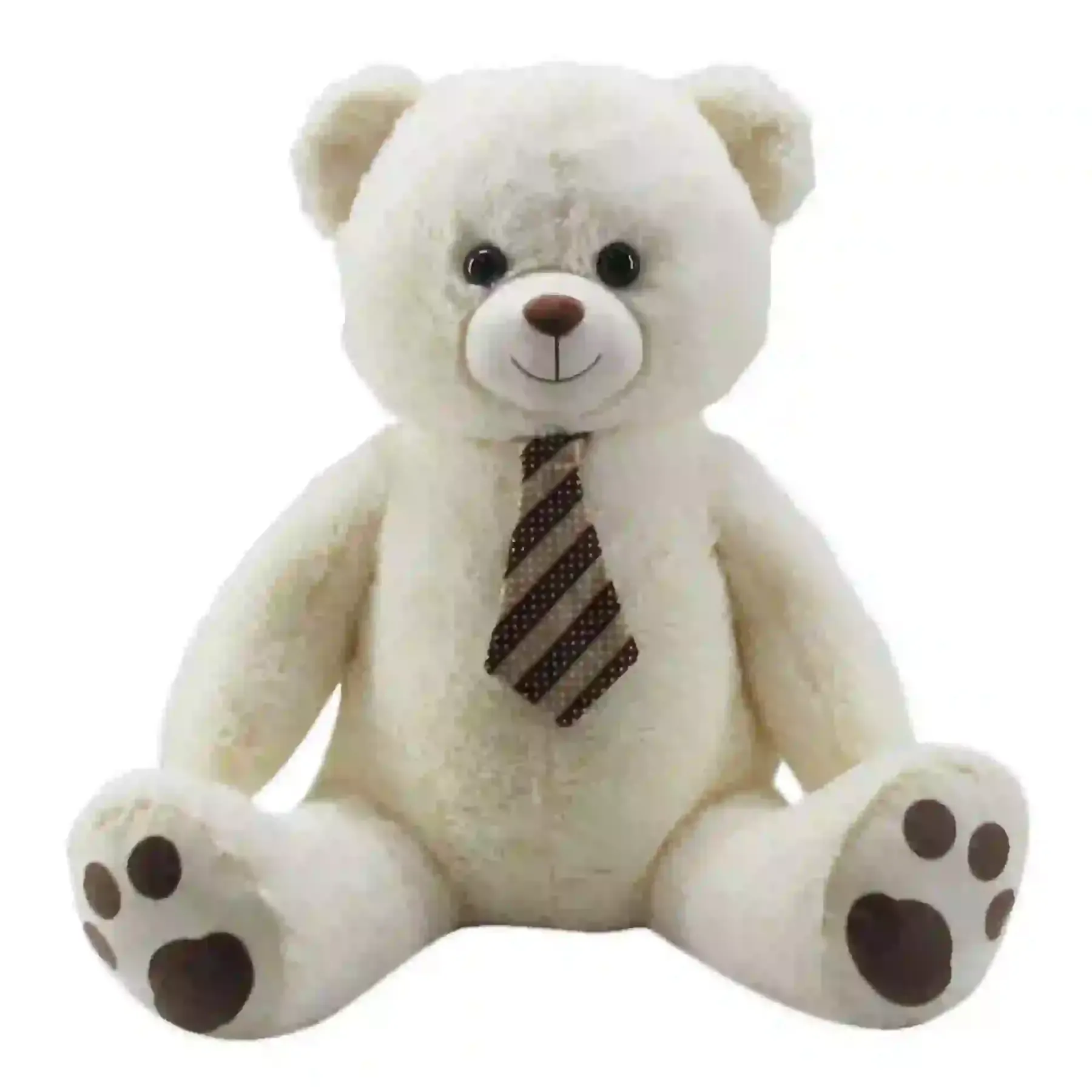 Ours en peluche crème avec cravate 65 cm