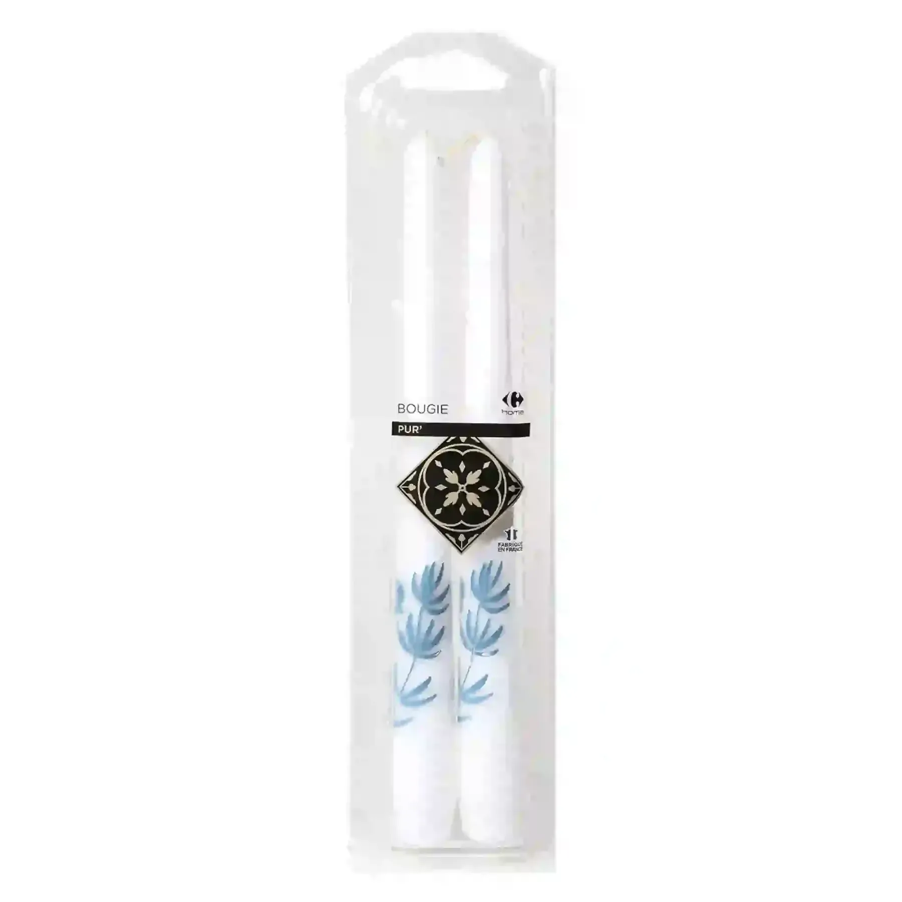 Boite de 2 Bougies Flambeaux Blanches