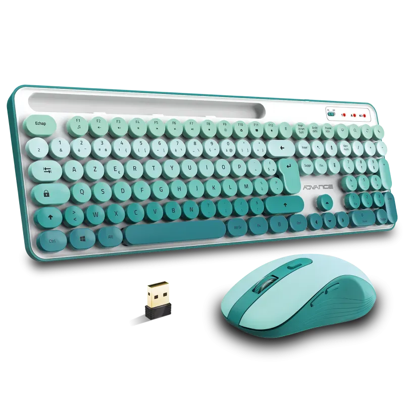 Clavier et souris sans fil Vert