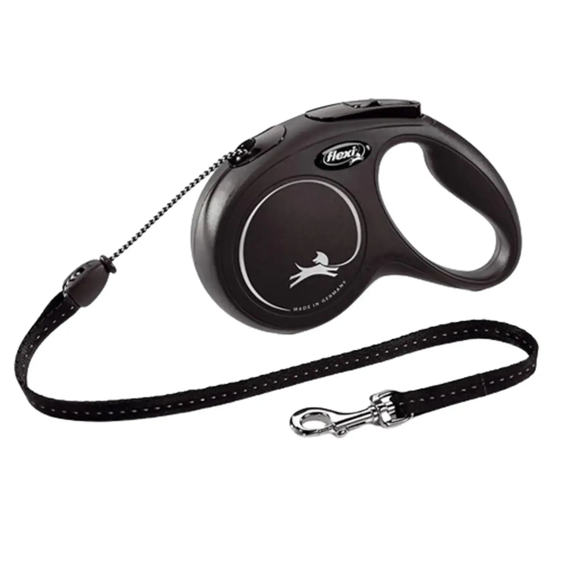 Laisse classic avec cordon de 3M pour chien noir