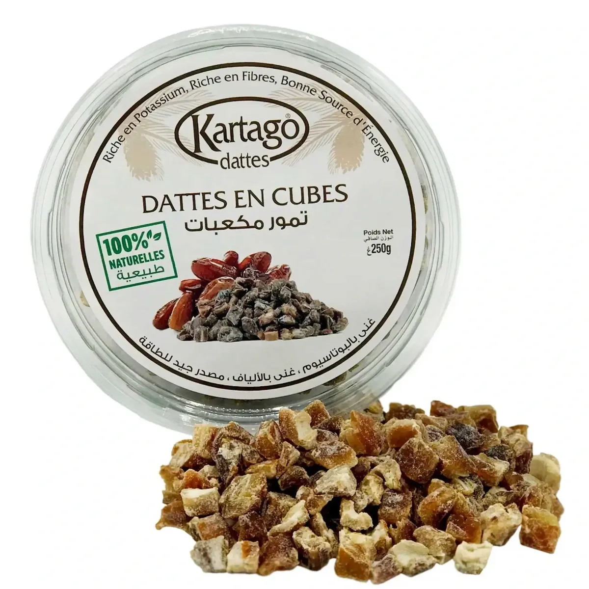 Dattes dénoyautées en barquette