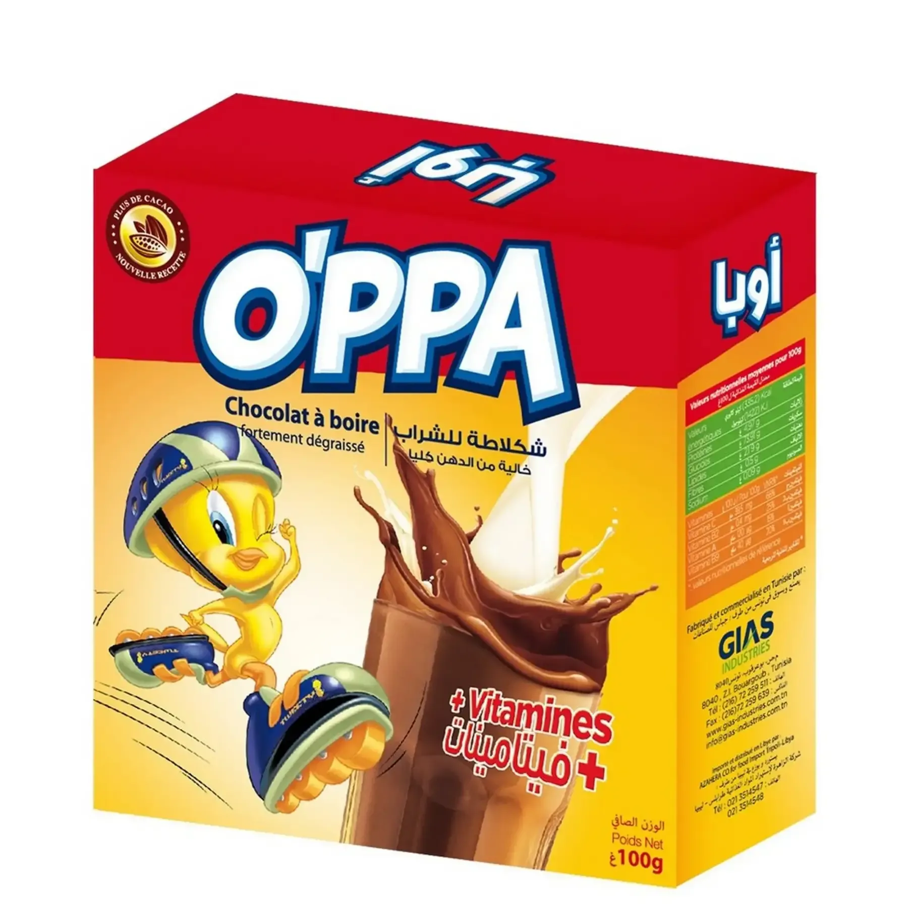 Chocolat en poudre instantané