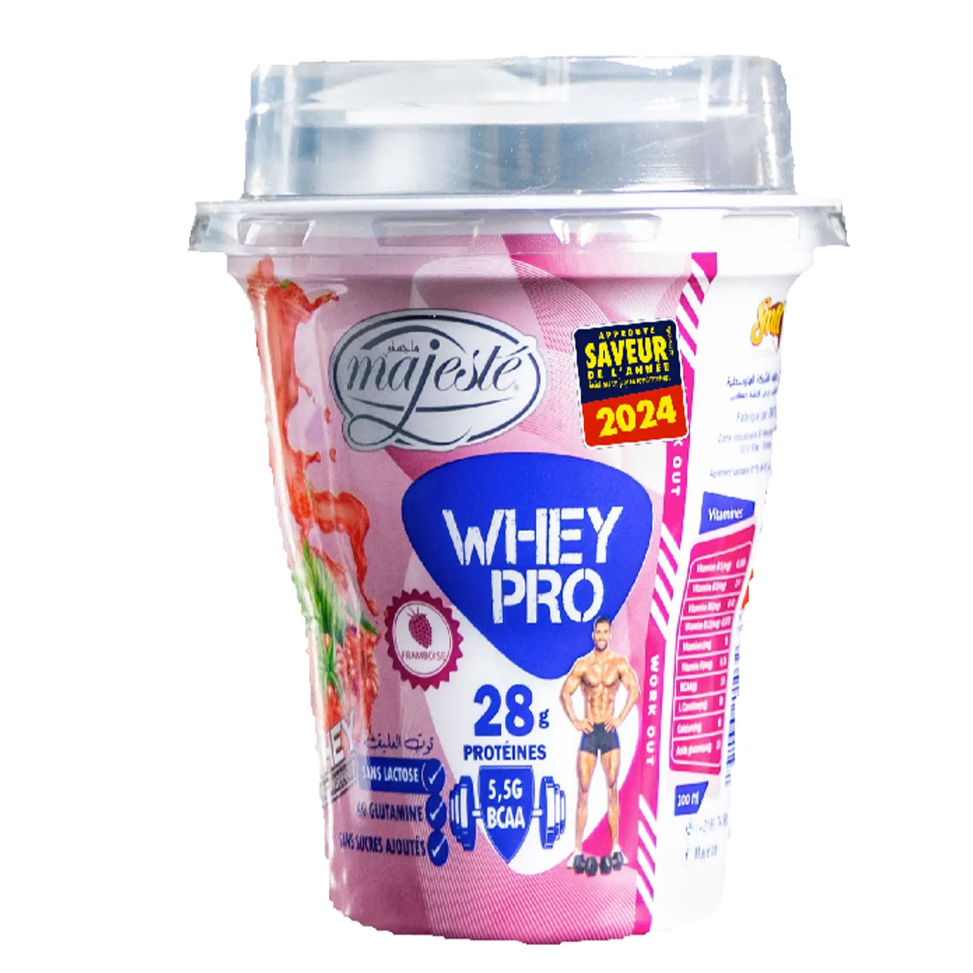 Fromage Whey pro protéines goût framboise