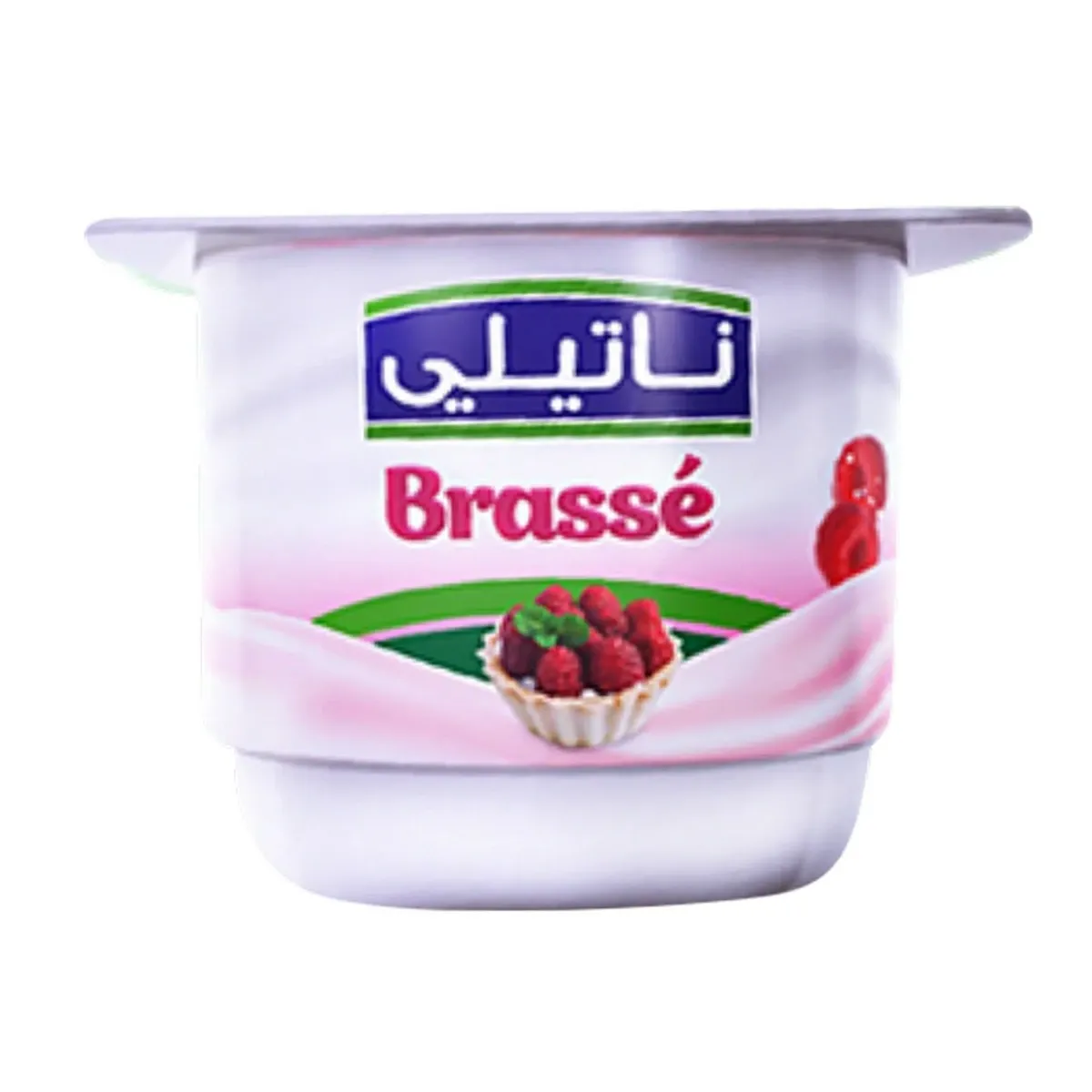 Yaourt brassé saveur tarte framboise