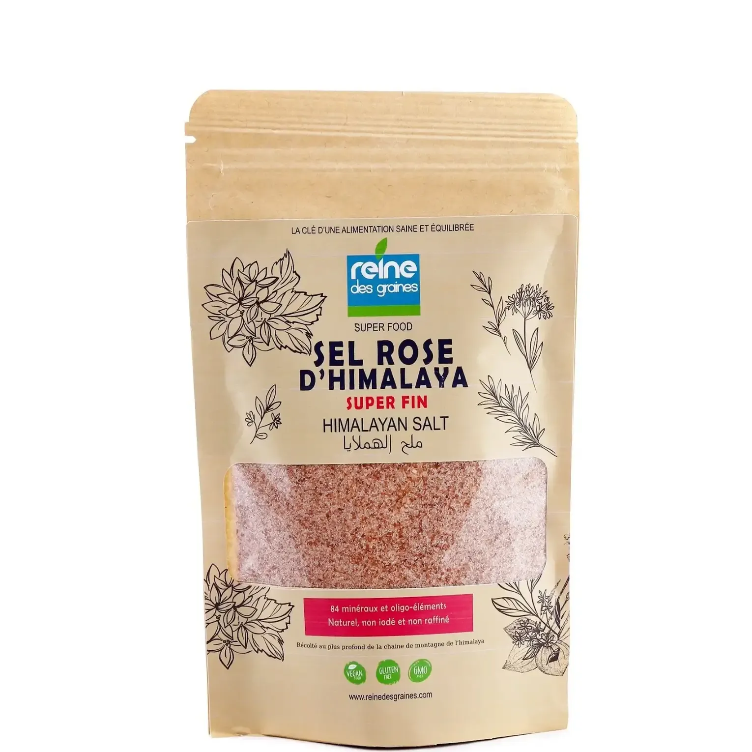 Sel rose fin de l'Himalaya
