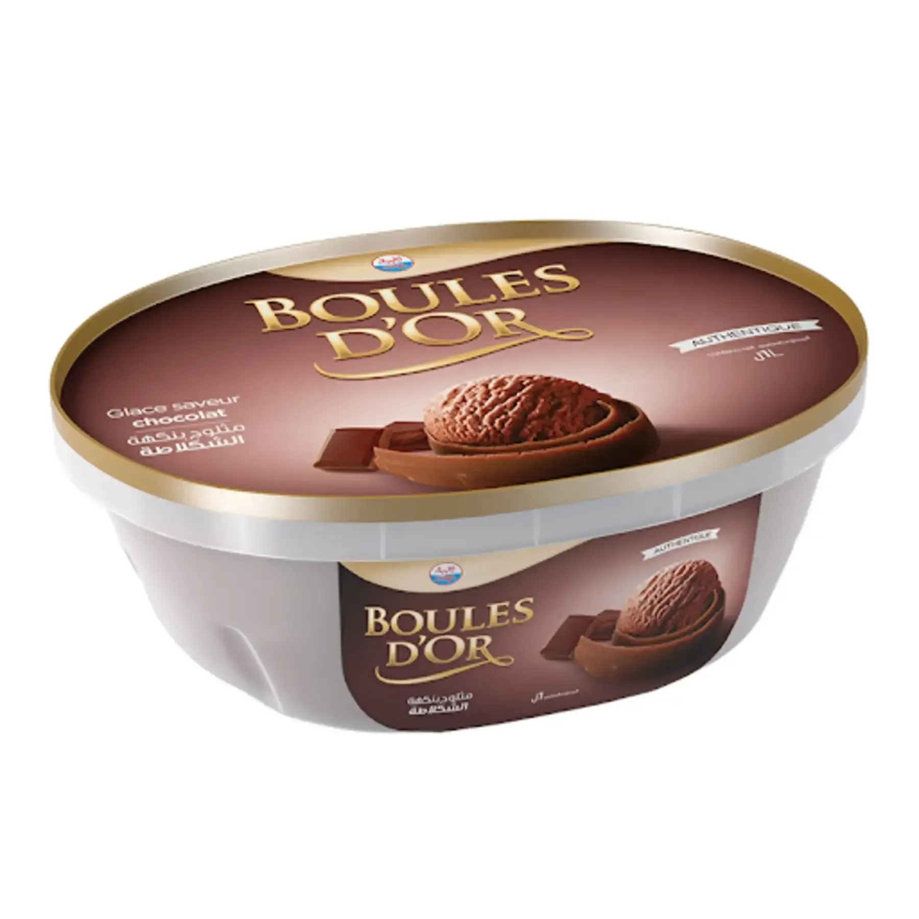 Glace familiale chocolat Boules d'or