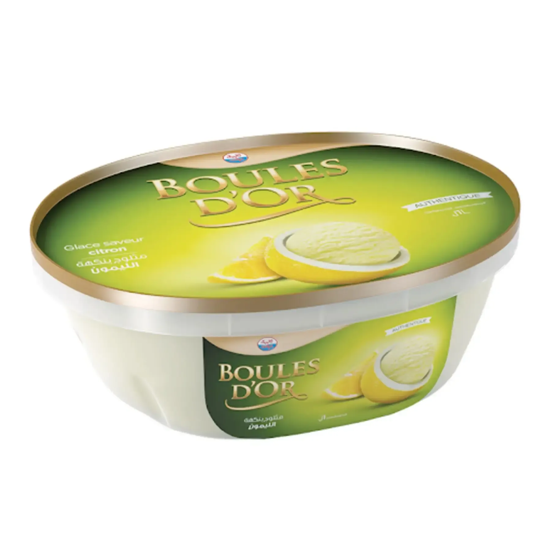 Glace familiale citron Boules d'or