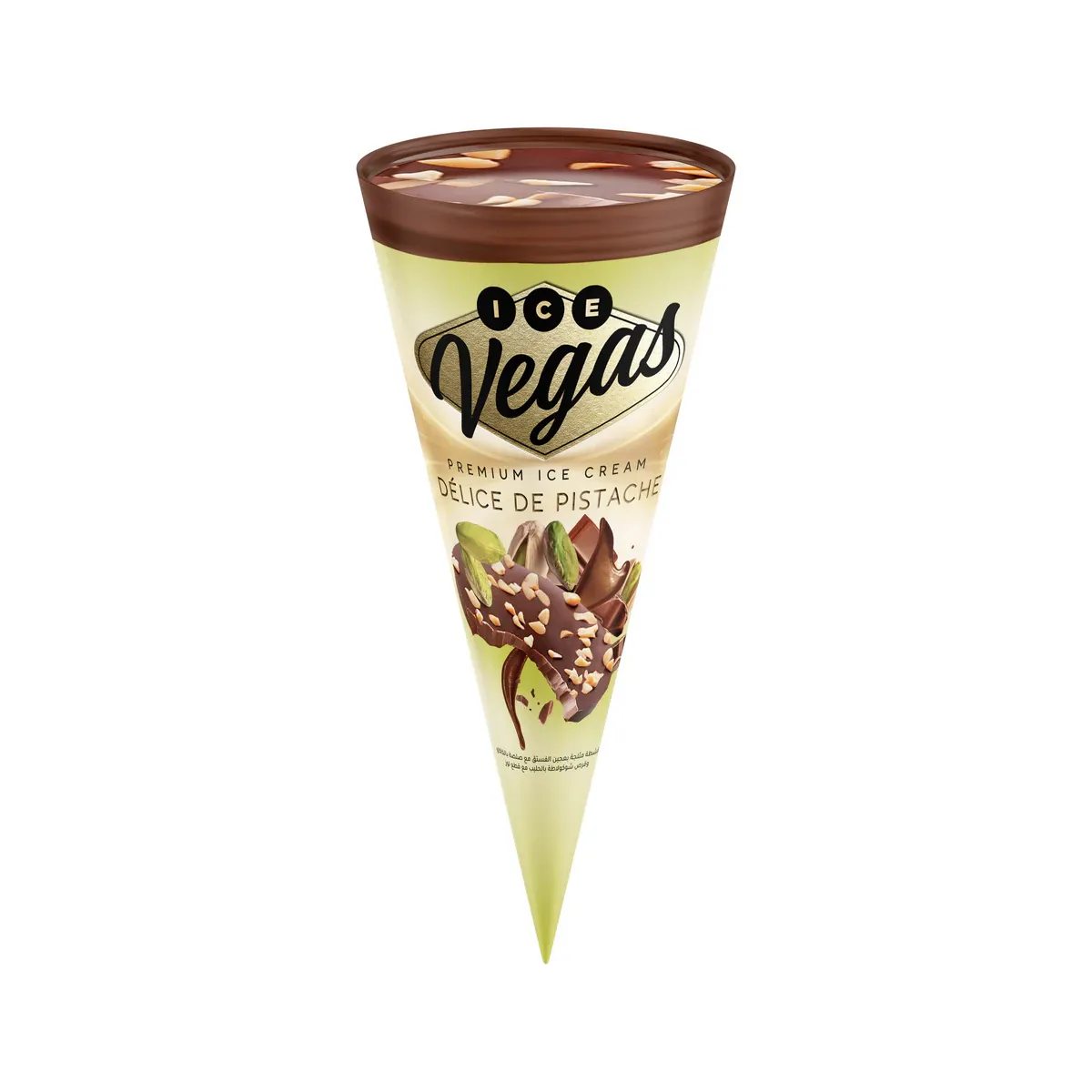 Glace en cornet pistache