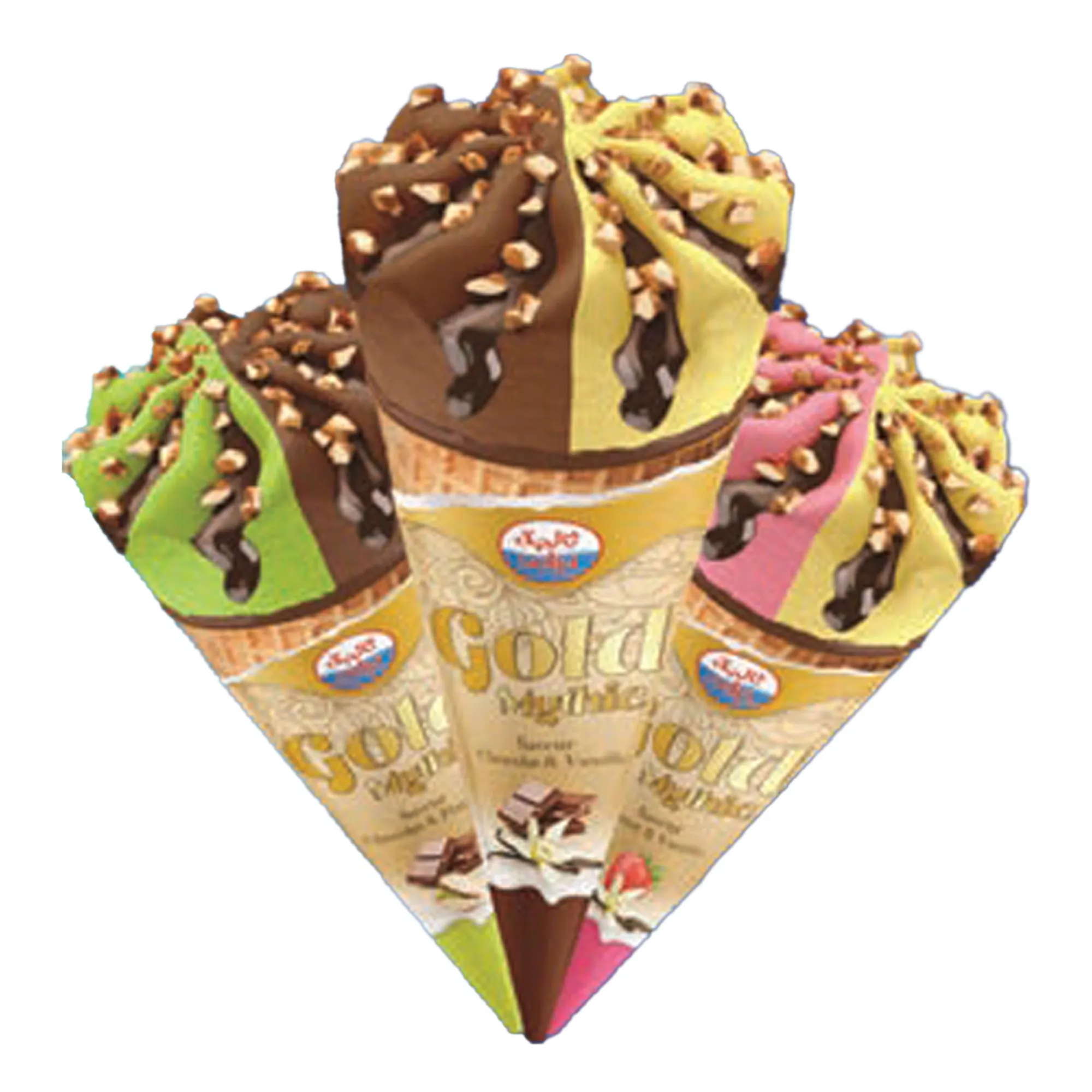 Glace cône chocolat pistache