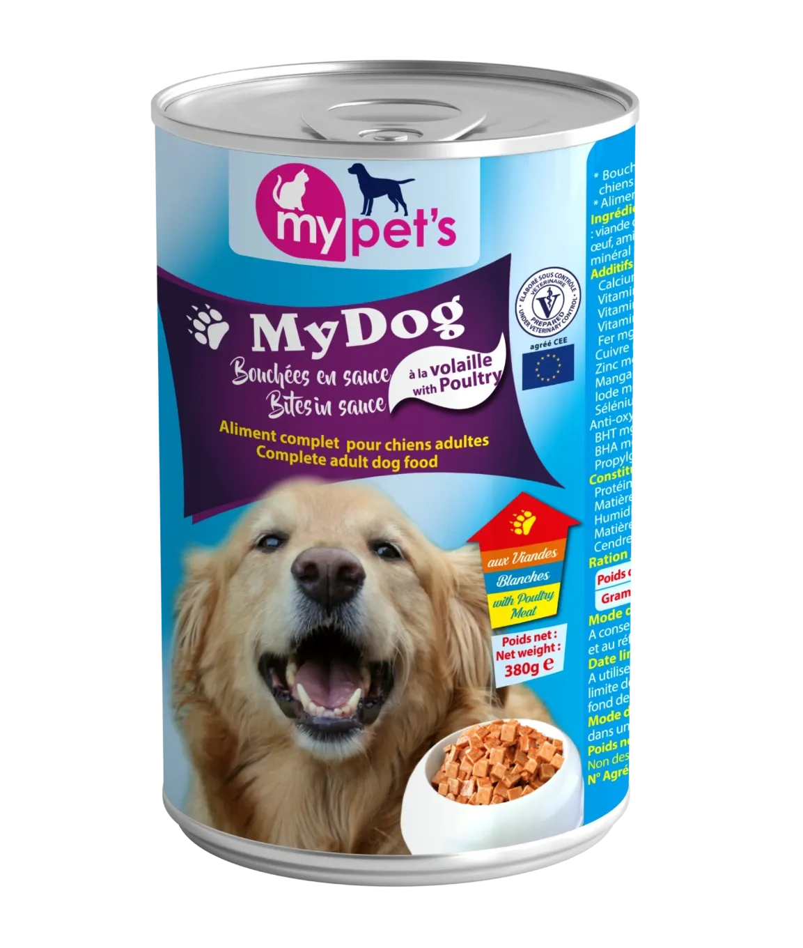 Aliment à la volaille pour chiens adultes