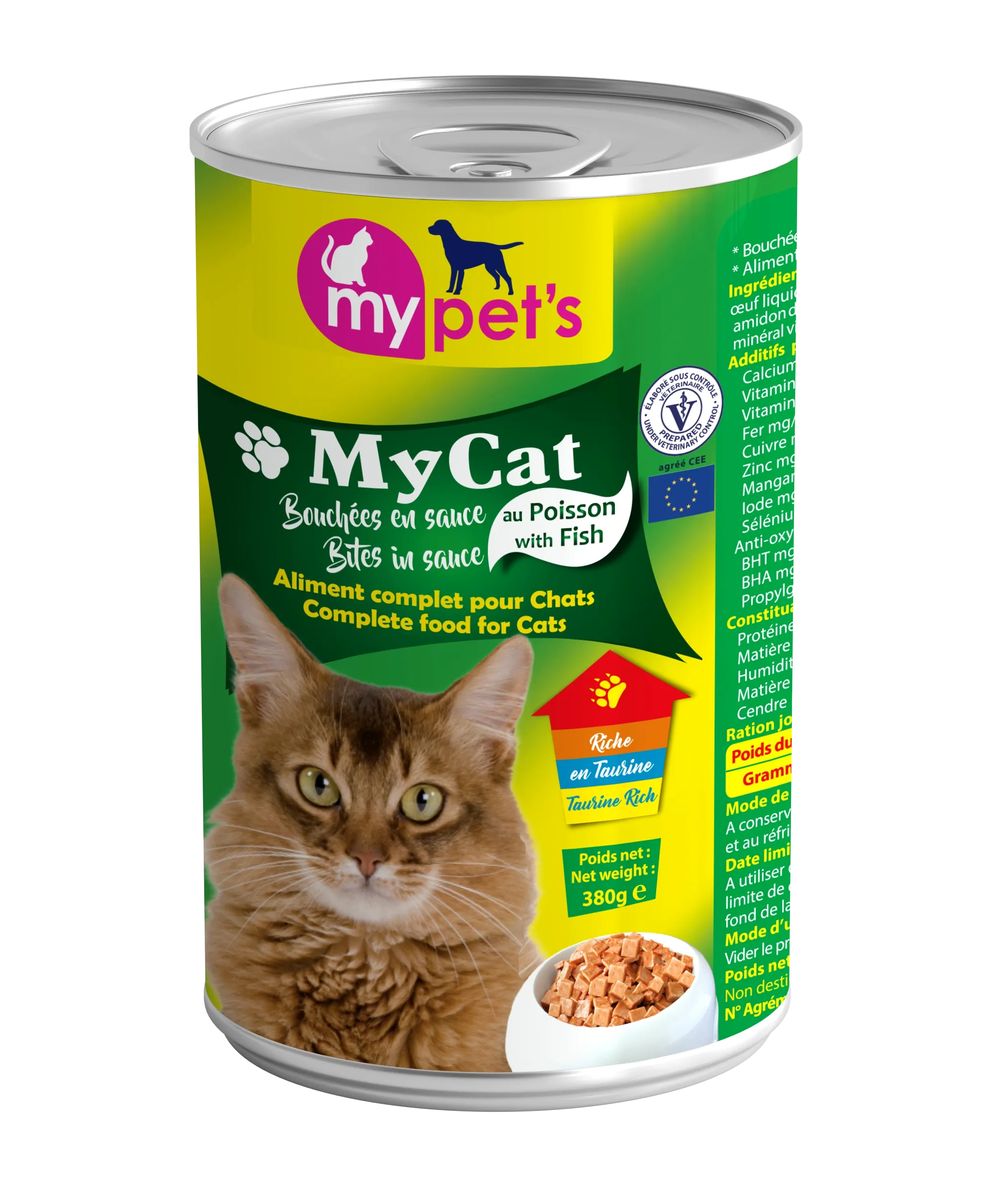 Aliment complet  pour chats au poisson