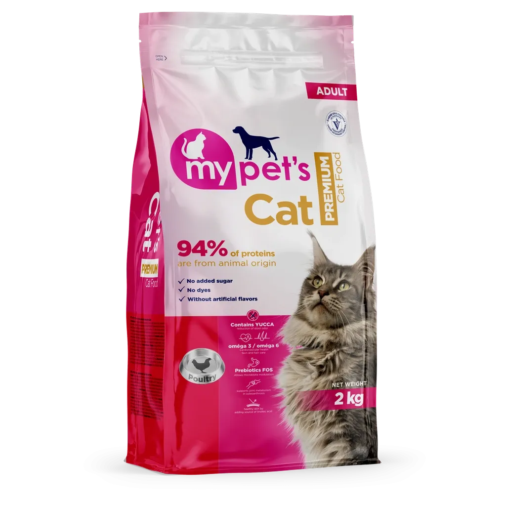 Croquettes premium pour chats adultes à la volaille