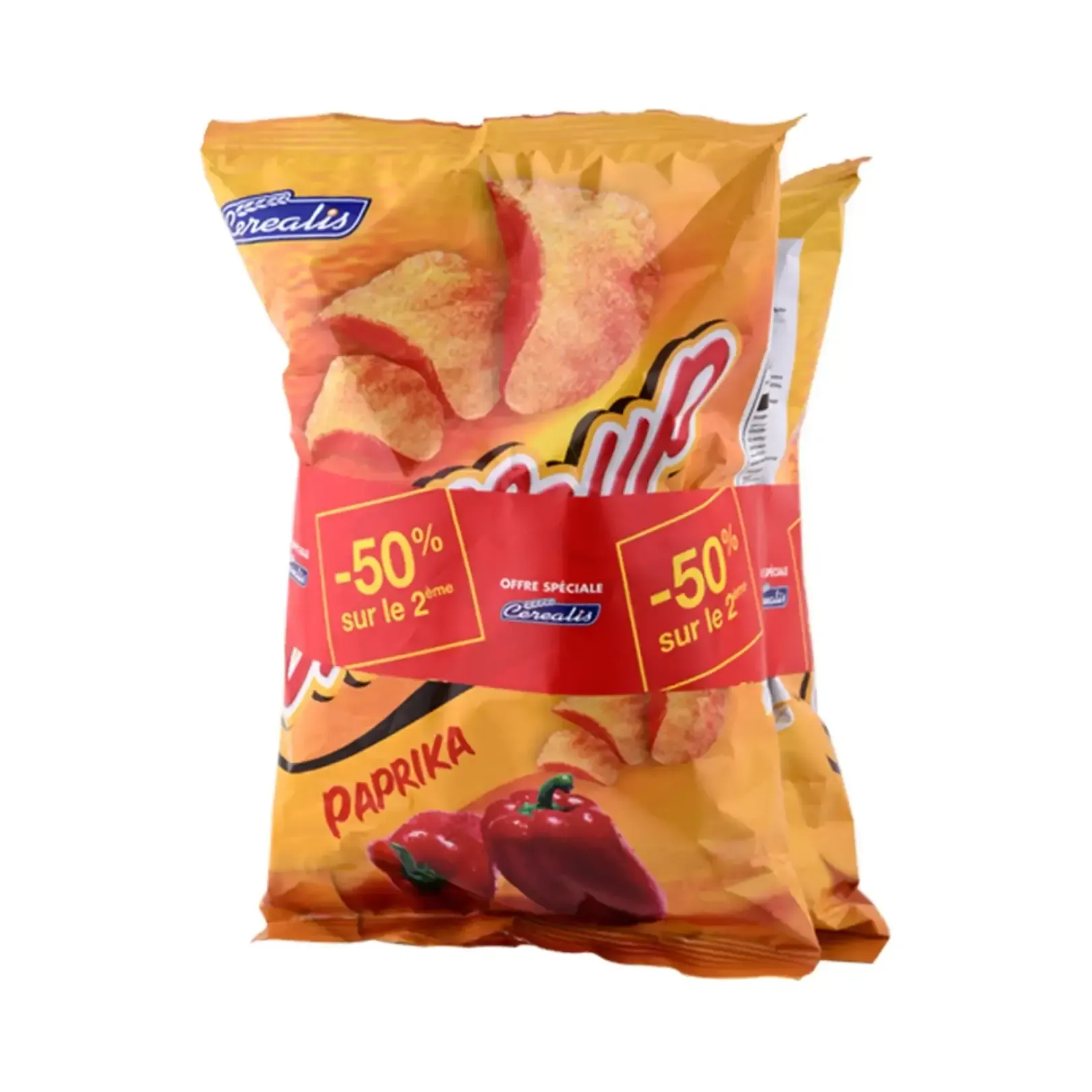 Lot de 2 sachets de Chips de pomme de terre paprika