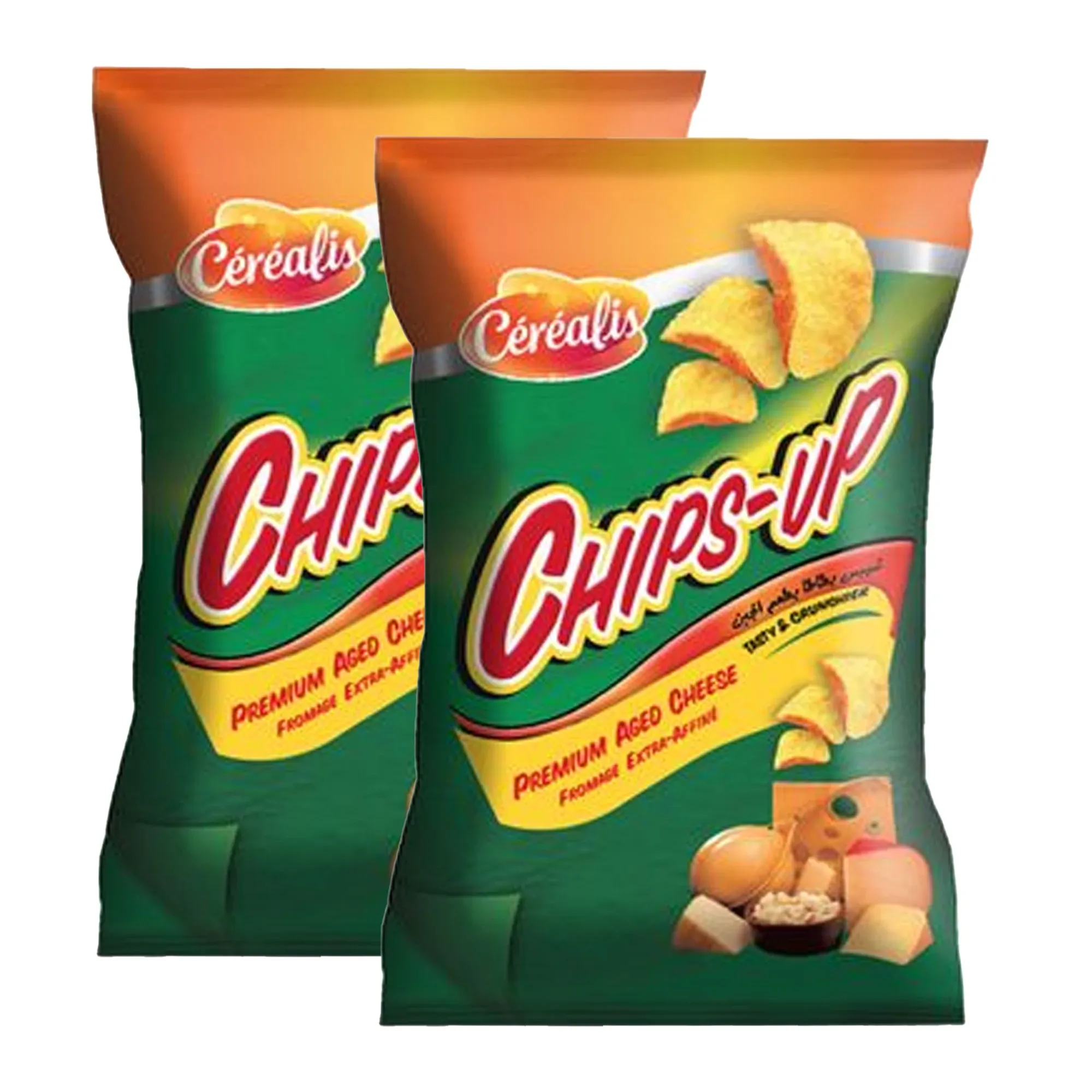 Lot de 2 sachets chips saveur fromage