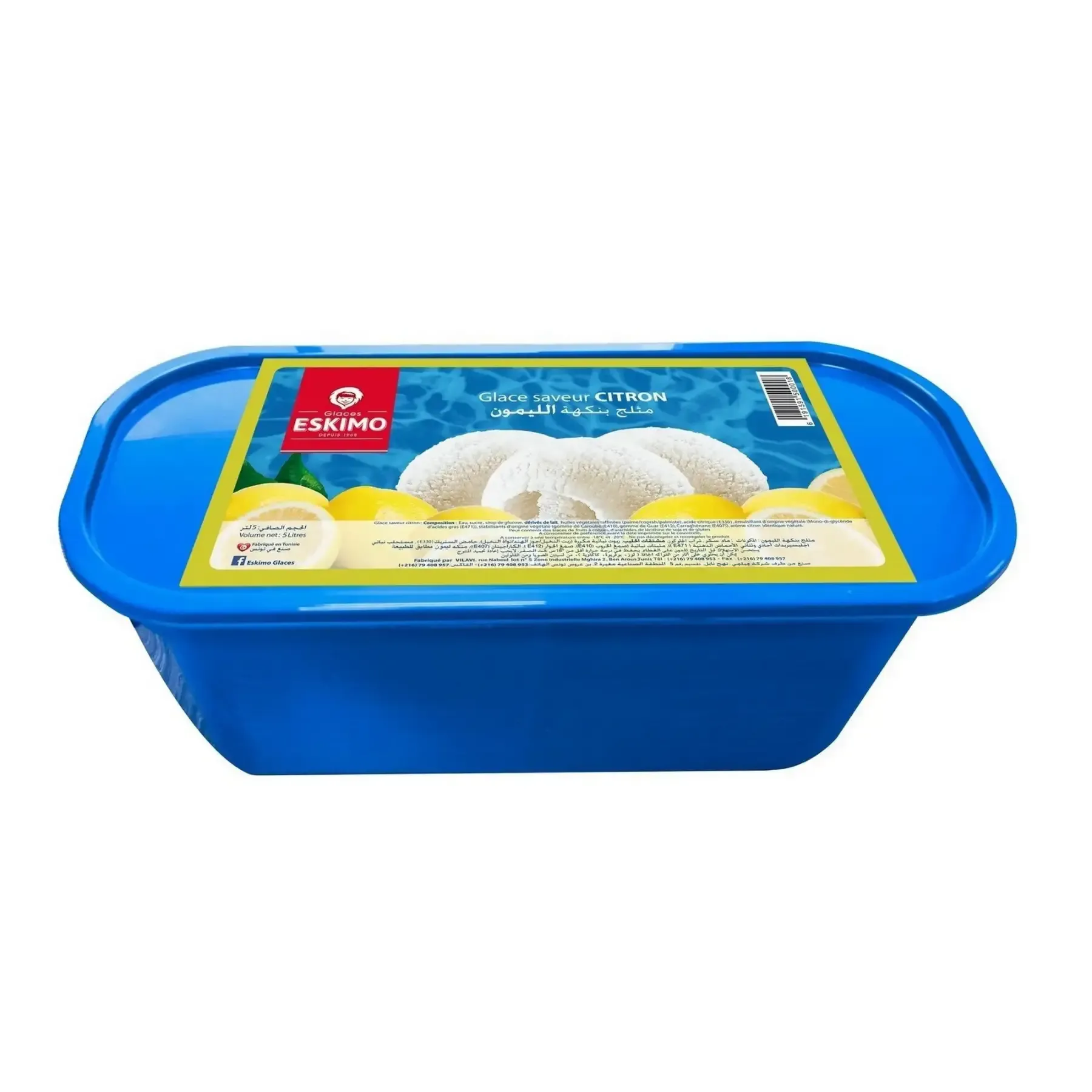 Glace familiale saveur citron