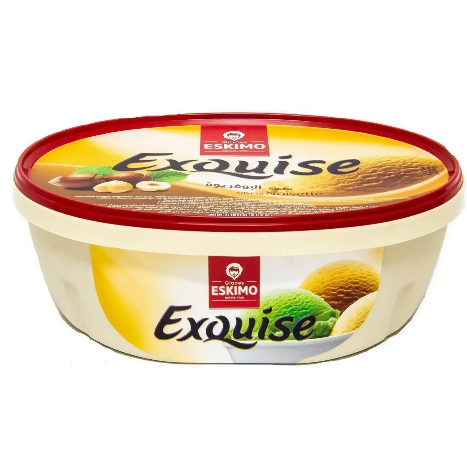 Glace saveur chocolat noisette