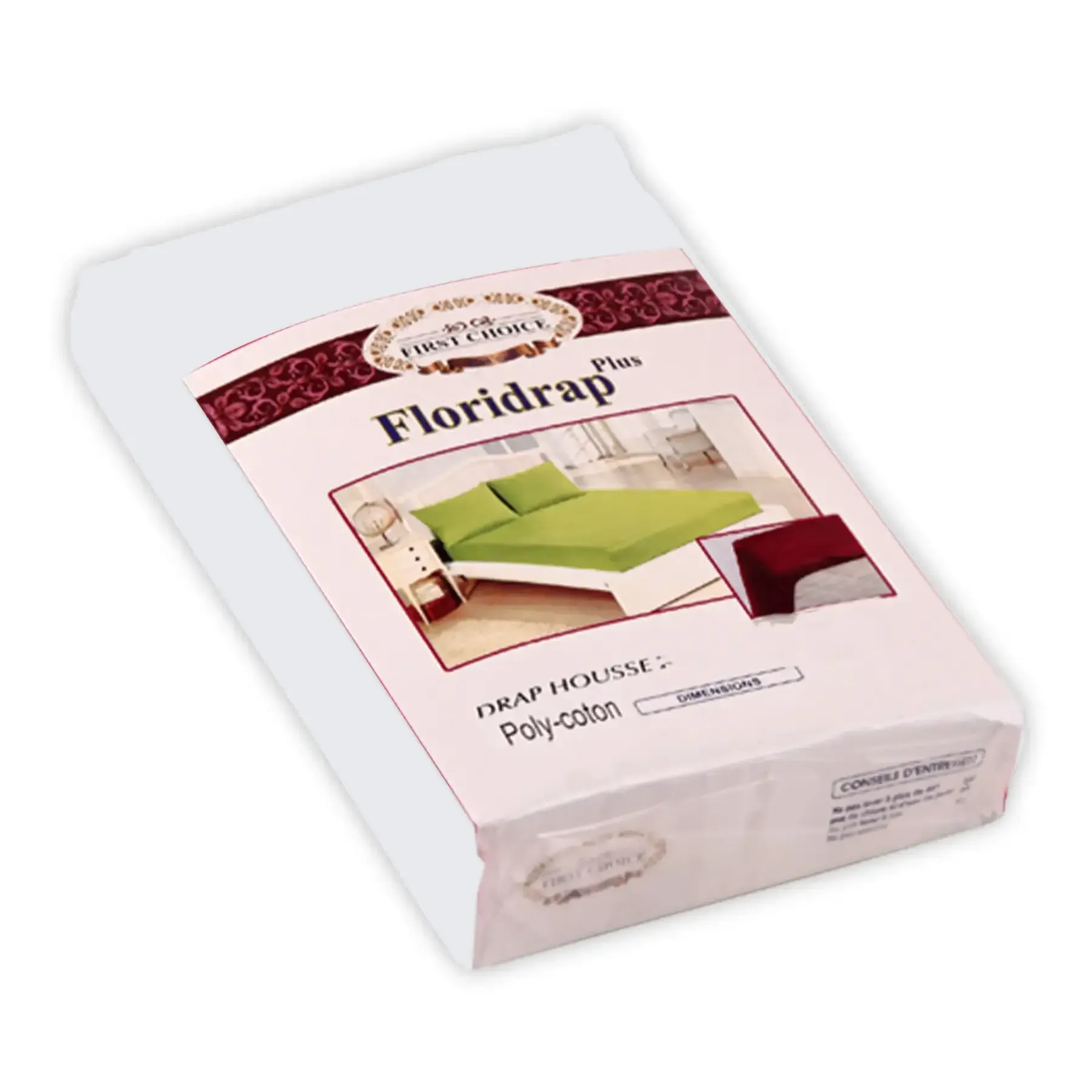 Drap housse 2 places blanc