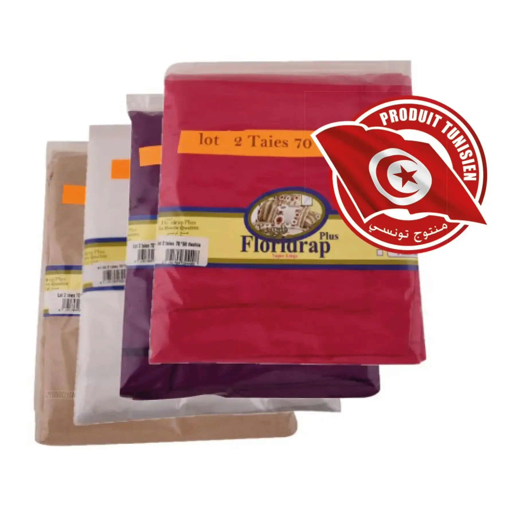 Lot de 2 taies d'oreiller blanc