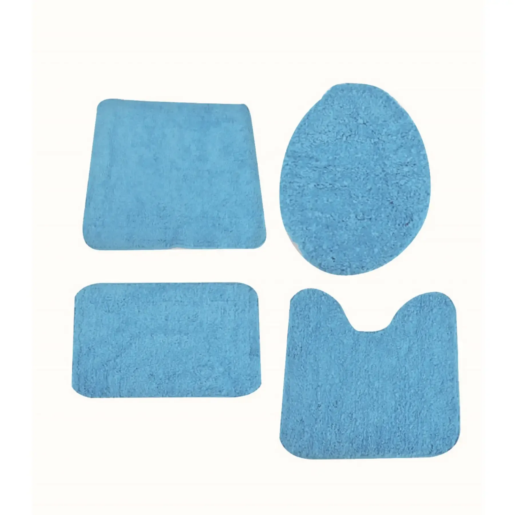 Lot de 3 tapis de bain en microfibre