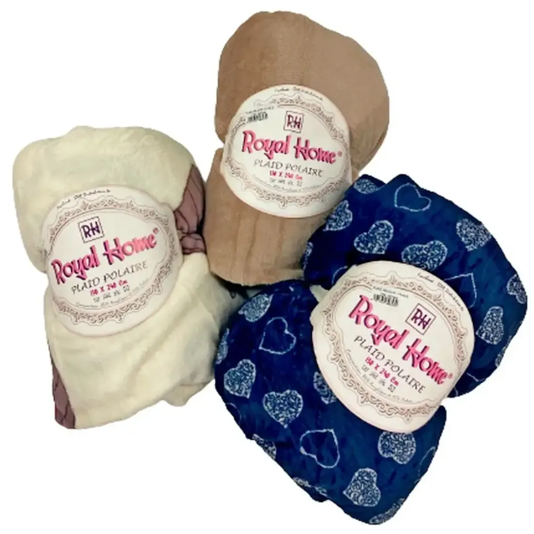 Plaid velours 1 place