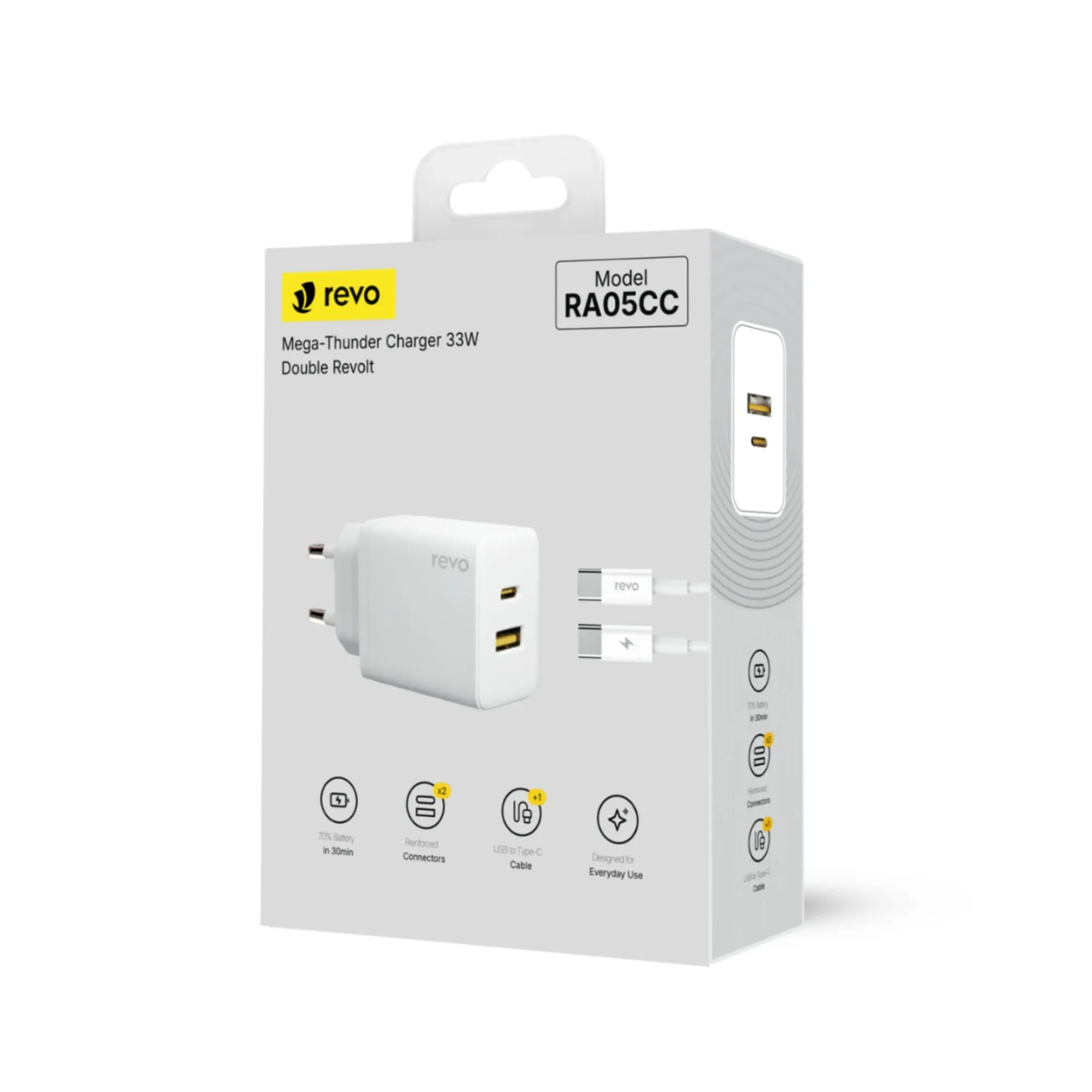 Chargeur secteur 33w avec câble USB type-c
