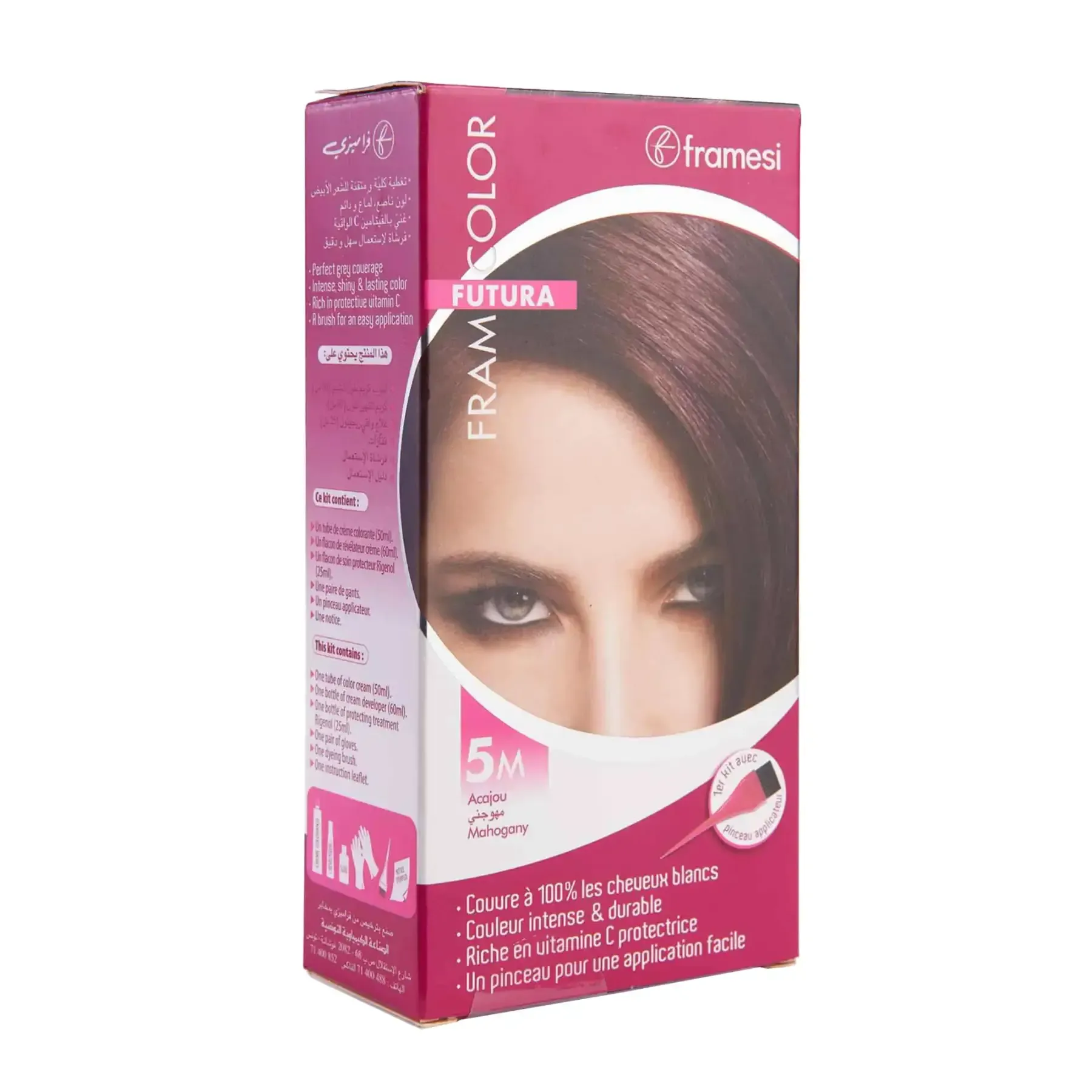 Coloration cheveux 5M acajou