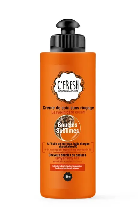 Crème sans rinçage à l'huile de moringa boucles sublimes