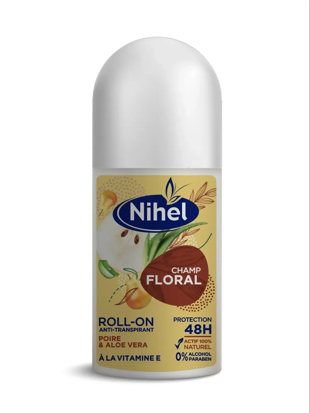 Roll'on Femme anti-transpirant Floral Poire et Aloe Vera